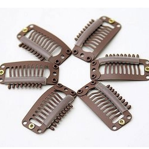 Wig Clips 12 Brown pc.